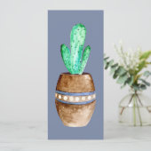 Carte Marque-page Pot de Cactus Marron (Debout devant)