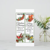 Carte Marque-pages de bénédiction en aquarelle de Noël É (Debout devant)