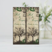 Carte Marque-pages de faveur de mariage Couper vous-même (Debout devant)