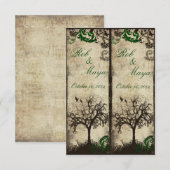 Carte Marque-pages de faveur de mariage Couper vous-même (Devant / Derrière)