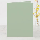 Carte Marque personnalisée verte Sage (Fleur jaune)