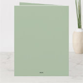 Carte Marque personnalisée verte Sage (Dos)