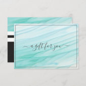 Carte Marques en verre marin | Océan bleu | Certificat c (Devant / Derrière)