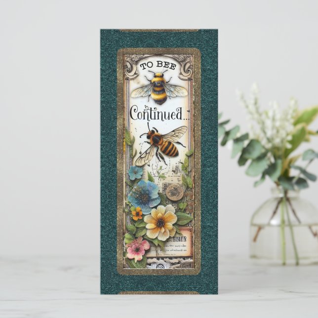 Carte Marqueur d'abeille mignonne (Debout devant)