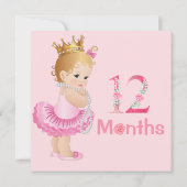 Carte Marqueurs mensuels de jalons pour bébé fille Fille (Dos)