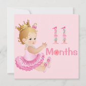 Carte Marqueurs mensuels de jalons pour bébé fille Fille (Devant)