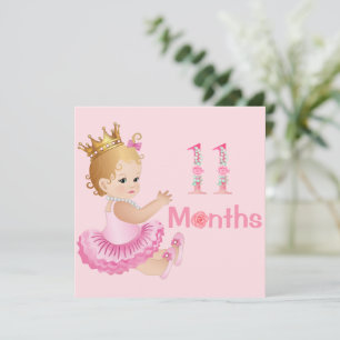 Carte Marqueurs mensuels de jalons pour bébé fille Fille