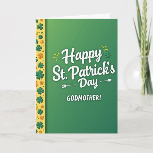 Carte Marraine Joyeux St Patrick (Devant)