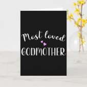 Carte Marraine la plus adorée coeurs mignons  (Fleur jaune)