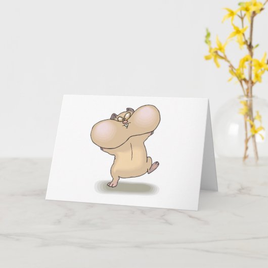 Carte marrant jouet hamster (Fleur jaune)