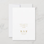 Carte Married & Bright Christmas Initial Newlyweds Photo (Dos)