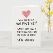 Carte Married Couple Funny Valentine Card (Fleur jaune)