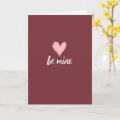 Carte Marron Rouge Sincère Be Mine (Fleur jaune)