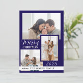 Carte Marry Christmas Holiday Photo Card (Debout devant)