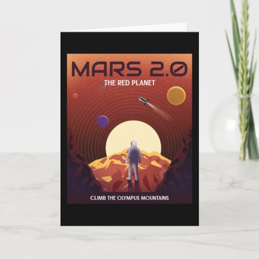 CARTE MARS 2.0 ROUGE PLANET RETRO SPACE POSTER (Devant)