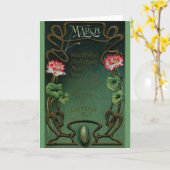 Carte Mars Anniversaire avec Lotus & Bloodstone (Fleur jaune)