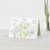 Carte Mars Anniversaire Daffodique Naissance Mois Fleur (Devant)