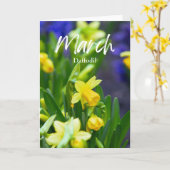 Carte Mars Jaune Daffodique de naissance Mois Fleur Anni (Fleur jaune)