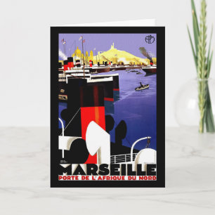 Carte Marseille, France Vintage voyage