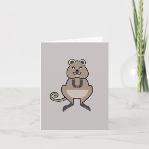 Carte Marsupial- Cute QUOKKA- Graphique animal en voie d