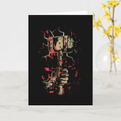 Carte marteau, drôle, outil, artisan, menuisier, (Fleur jaune)