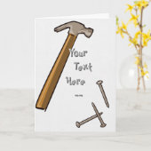 Carte marteau et ongles (Fleur jaune)