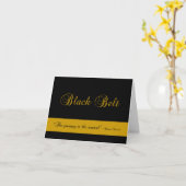 Carte Martial Arts Black Belt Voyage Félicitations (Fleur jaune)