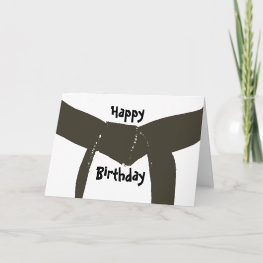 Carte Martial Arts Brown Belt Anniversaire (Devant)
