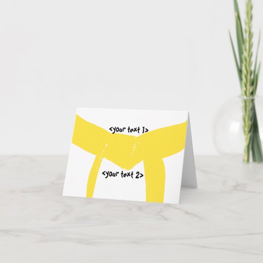 Carte Martial Arts Ceinture Jaune (Devant)