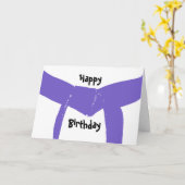 Carte Martial Arts Purple Belt Anniversaire (Fleur jaune)