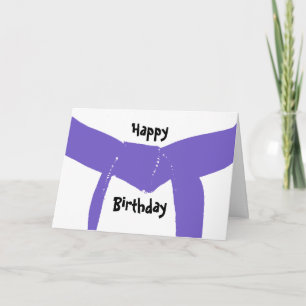Carte Martial Arts Purple Belt Anniversaire