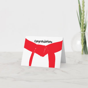 Carte Martial Arts Red Belt Félicitations