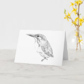 Carte Martin-pêcheur (Fleur jaune)