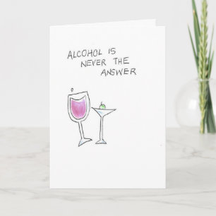 Carte martini and wine glasses
