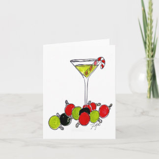 Carte Martini Bâton de Noël