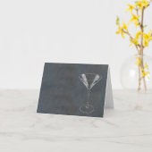 Carte Martini Glass (Fleur jaune)