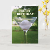 Carte Martini Golf Ball Anniversaire (Fleur jaune)