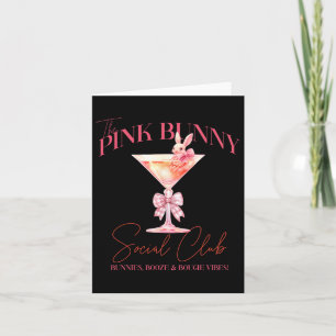 Carte Martini Pâques Pink Bunny Tail Social Club Happy E