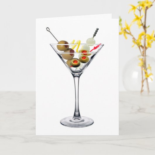 Carte Martini sale (Fleur jaune)