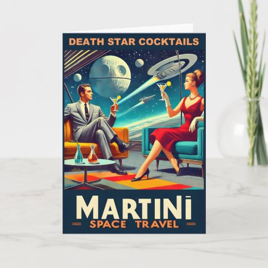 Carte Martini Space Affiches de voyage Death Star Cockta (Devant)