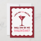 Carte Martini Valentine - Coeurs chic et branchés (Devant)