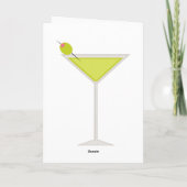 Carte Martini vert et motif zèbre (Dos)