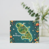 Carte Martinique Illustrée  (Debout devant)