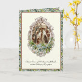 Carte Martyrs de Compiègne Carmelites Religieux Floral (Fleur jaune)