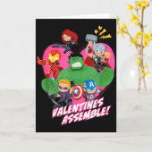 Carte Marvel Avengers Emblème de la Saint-Valentin (Fleur jaune)