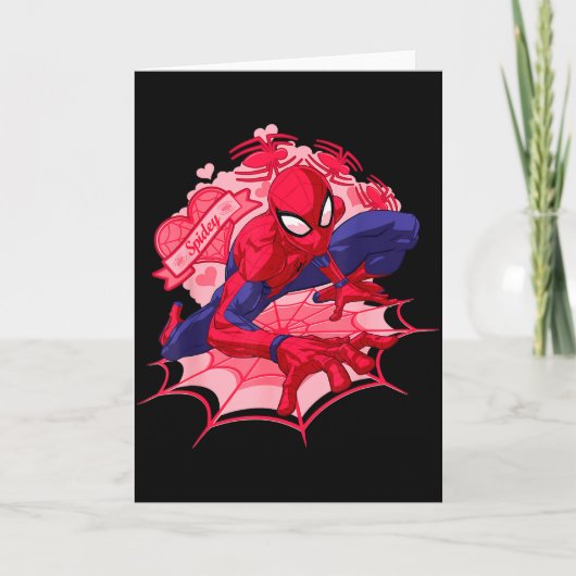 Carte Marvel Spider-man Cœurs Saint-Valentin  (Devant)