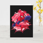Carte Marvel Spider-man Cœurs Saint-Valentin  (Fleur jaune)