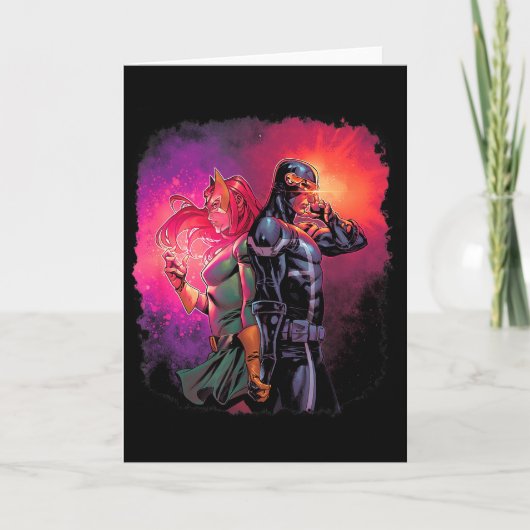 Carte Marvel X-men Cyclope & Jean Grey Variante Valen (Devant)