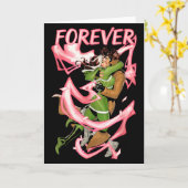 Carte Marvel X-men Malicia et Gambit Forever Kiss Valent (Fleur jaune)