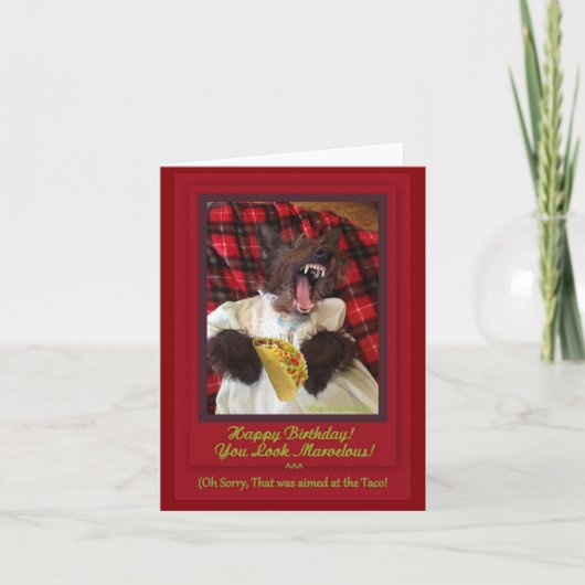 Carte Marvelt Anniversaire Taco (Devant)